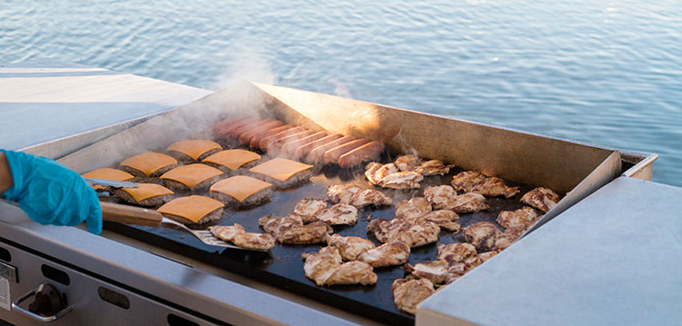 Freshly prepared BBQ lunch