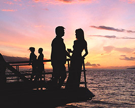 Maui sunset on the deck