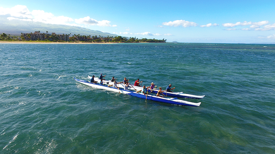 Hawaiian Outrigger Canoe Paddling